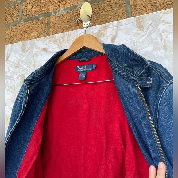 Ralph Lauren Vintage Velvet‑Lined Denim Jacket XL, Classic Trucker Style - Picture 11 of 15